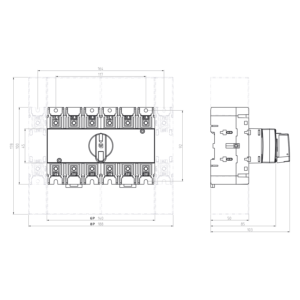 KIT MONTAGEM EM PORTA P/INTERRUPTOR KU 3P- C/MANOPLA LK1